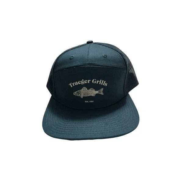 Traeger Pellet Grills Pukka Teal Hat Snapback‎ Cap RARE Fish - Picture 3 of 11